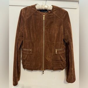 Ivanka Trump Faux Suede cropped jacket